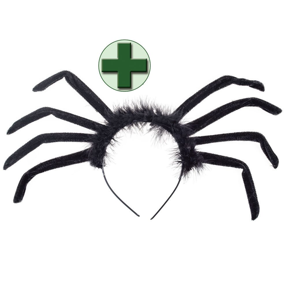 Karneval-Klamotten Kostüm Spinne Damen Grusel Spinnweben Poncho mit Haarrei günstig online kaufen