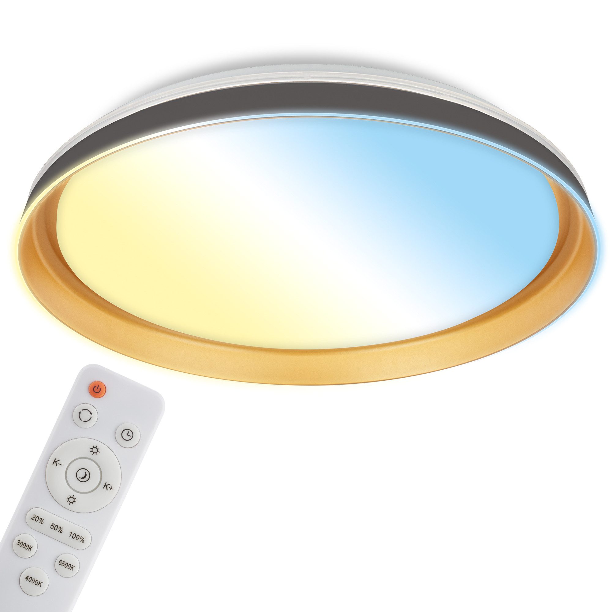 Briloner Leuchten Deckenleuchte LED Deckenlampe modern Wohnzimmerlampe Schlafzimmer, CCT, LED fest integriert