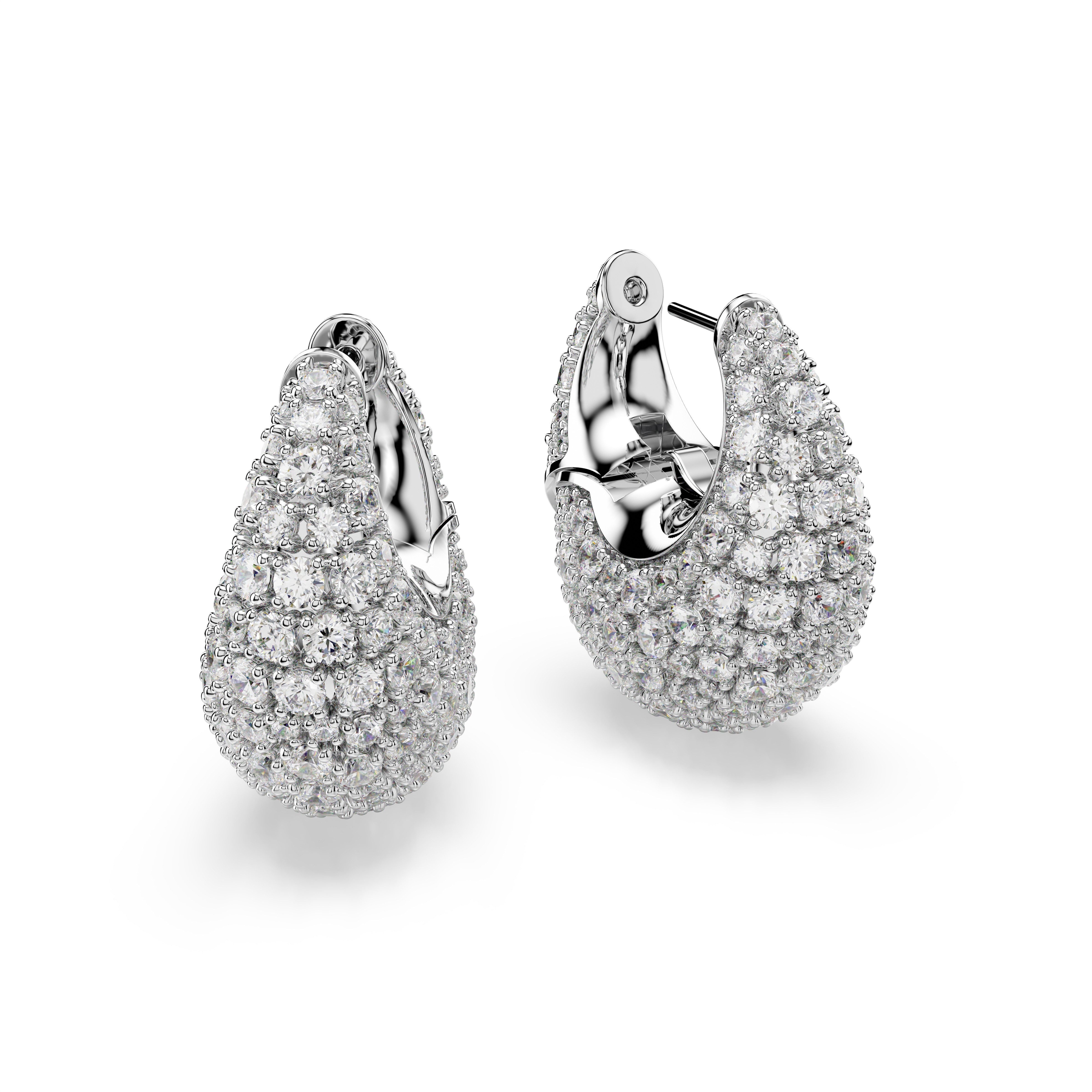 Swarovski Paar Creolen Schmuck Geschenk Sublima Ohrringe, mit Swarovski® Kristall, Swarovski® Zirkonia (synth)