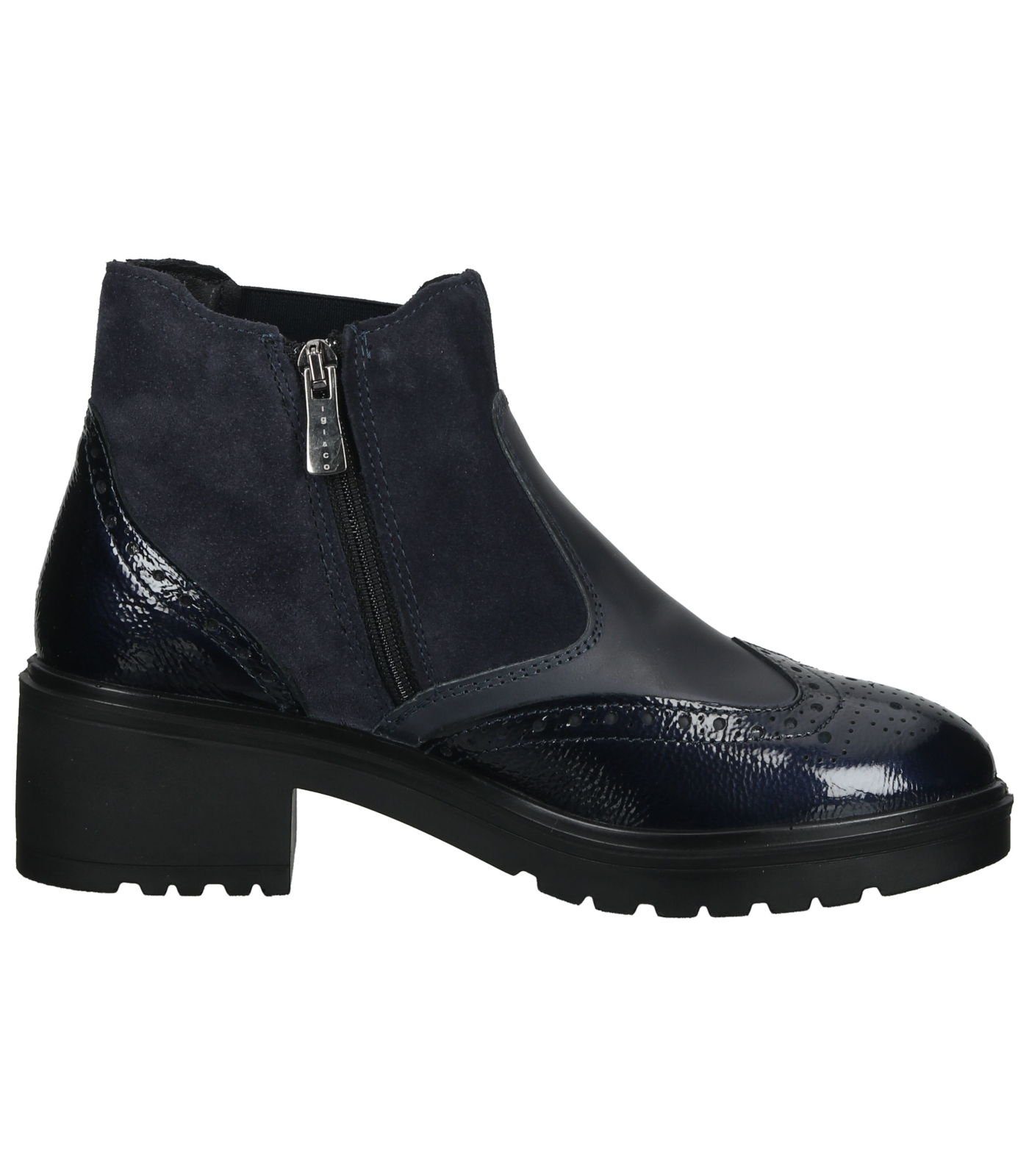 IGI & CO Dunkelblau Leder/Textil Stiefelette Stiefelette