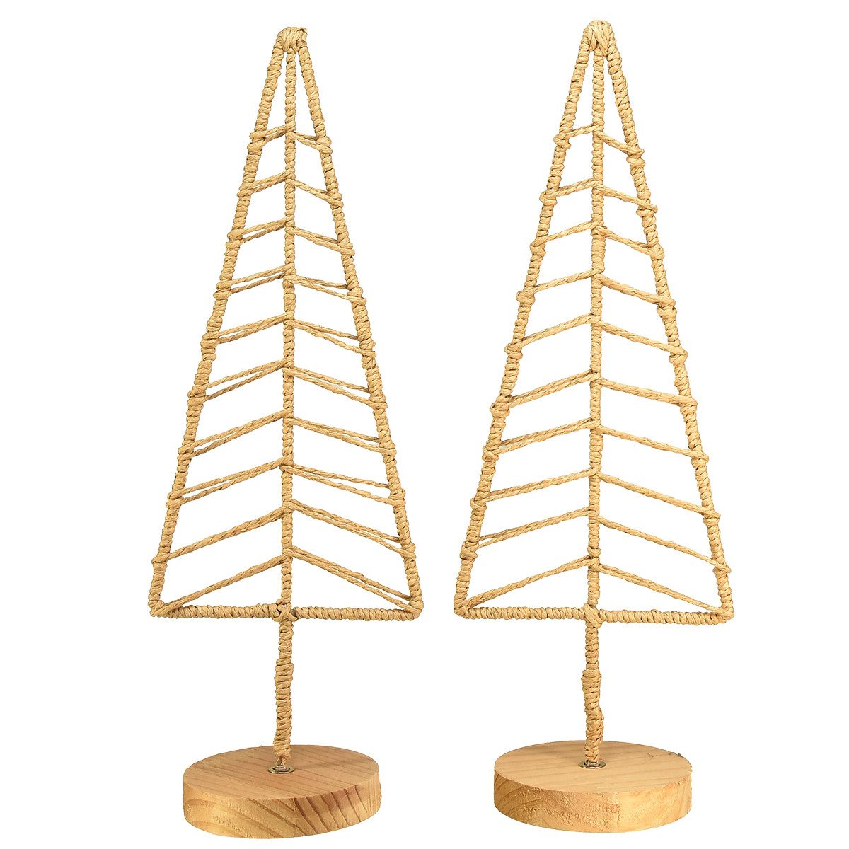 Florists Products Künstlicher Weihnachtsbaum Tannenbaum Deko Aufsteller Metall Holz Natur H39cm 2St