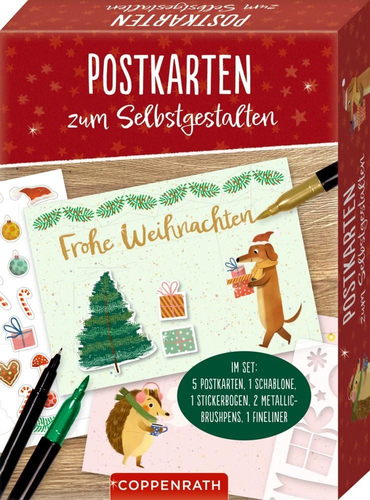 Coppenrath Notizbuch Postkarten zum Selbstgestalten - Frohe Weihnachten