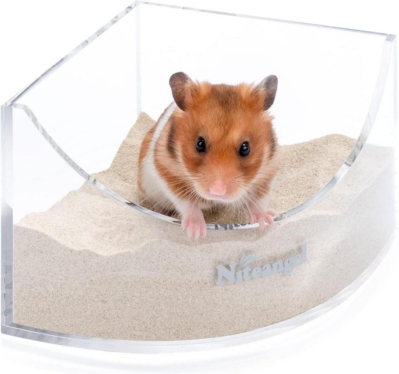 Kleintierkäfig Kleintiersandbad Box Acryl Sandbad Dusche für Hamster Mäuse