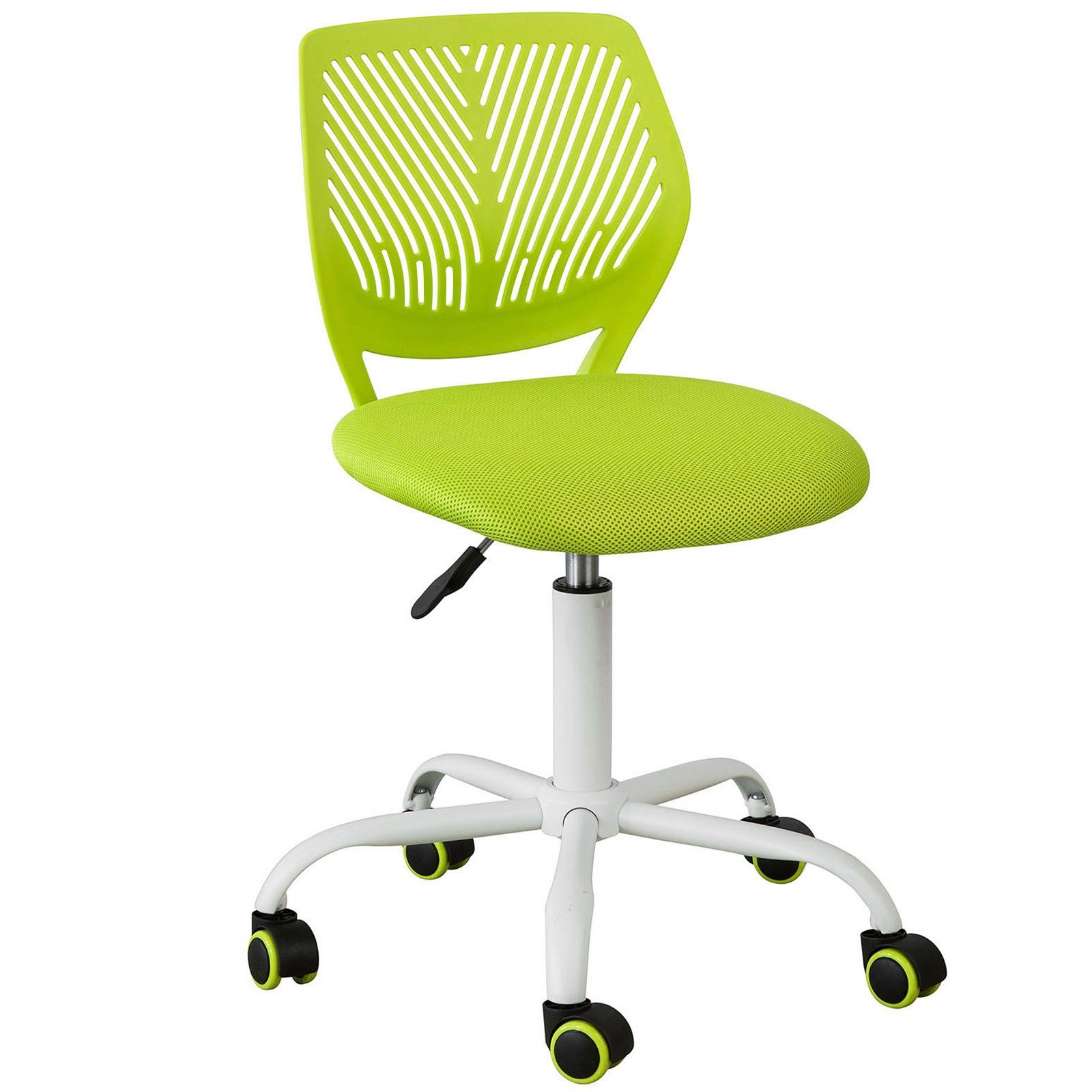 SoBuy höhenverstellbar Rücklehne Bürostuhl grün FST64, Schreibtischstuhl Drehstuhl mit Jugenddrehstuhl