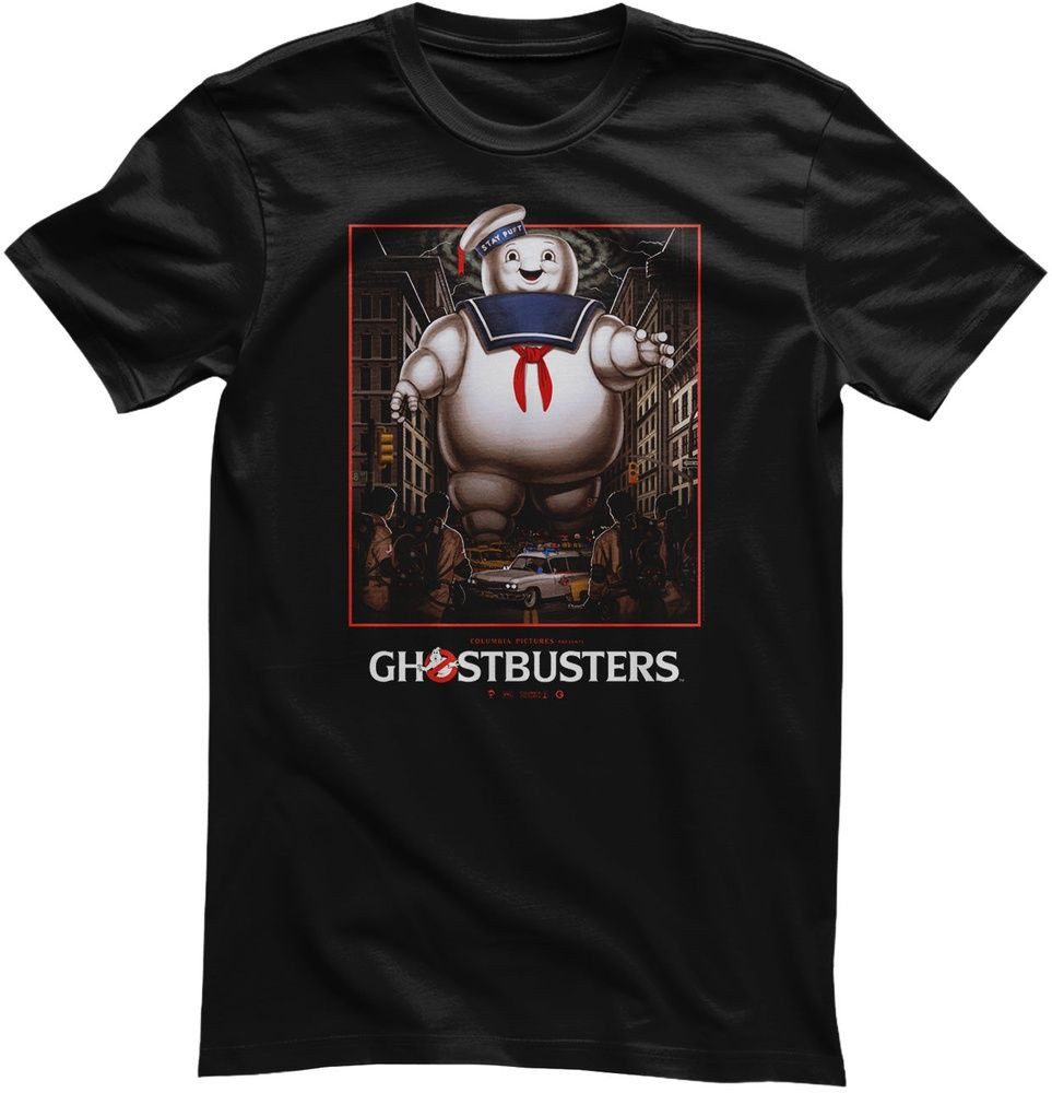 Ghostbusters T-Shirt Stay Puft Marshmallow Man Poster T-Shirt