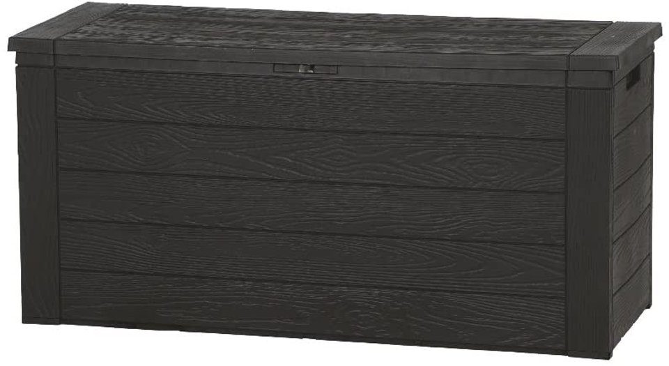 Spetebo Kissenbox Gartenkissenbox WOODY in Holzoptik (Stück, 1 St., Aufbewahrungsbox), Aufbewahrungsbox für Kissen