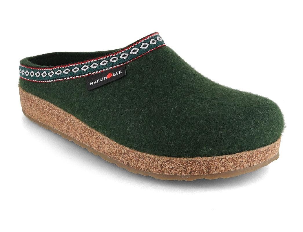 Grizzly Franzl Filzpantoffeln Damen Herren Hausschuh, eibe Hausschuh