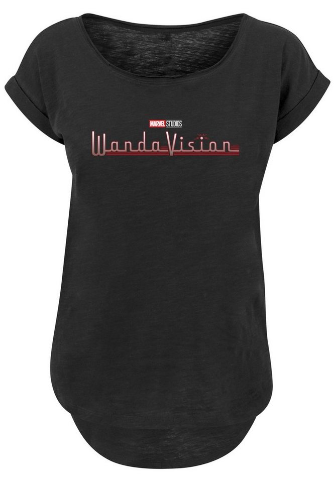 F4NT4STIC Kurzarmshirt Damen Marvel WandaVision Logo with Ladies Long Slub  Tee (1-tlg), Stylisches T-Shirt aus angenehmer Baumwollmischung