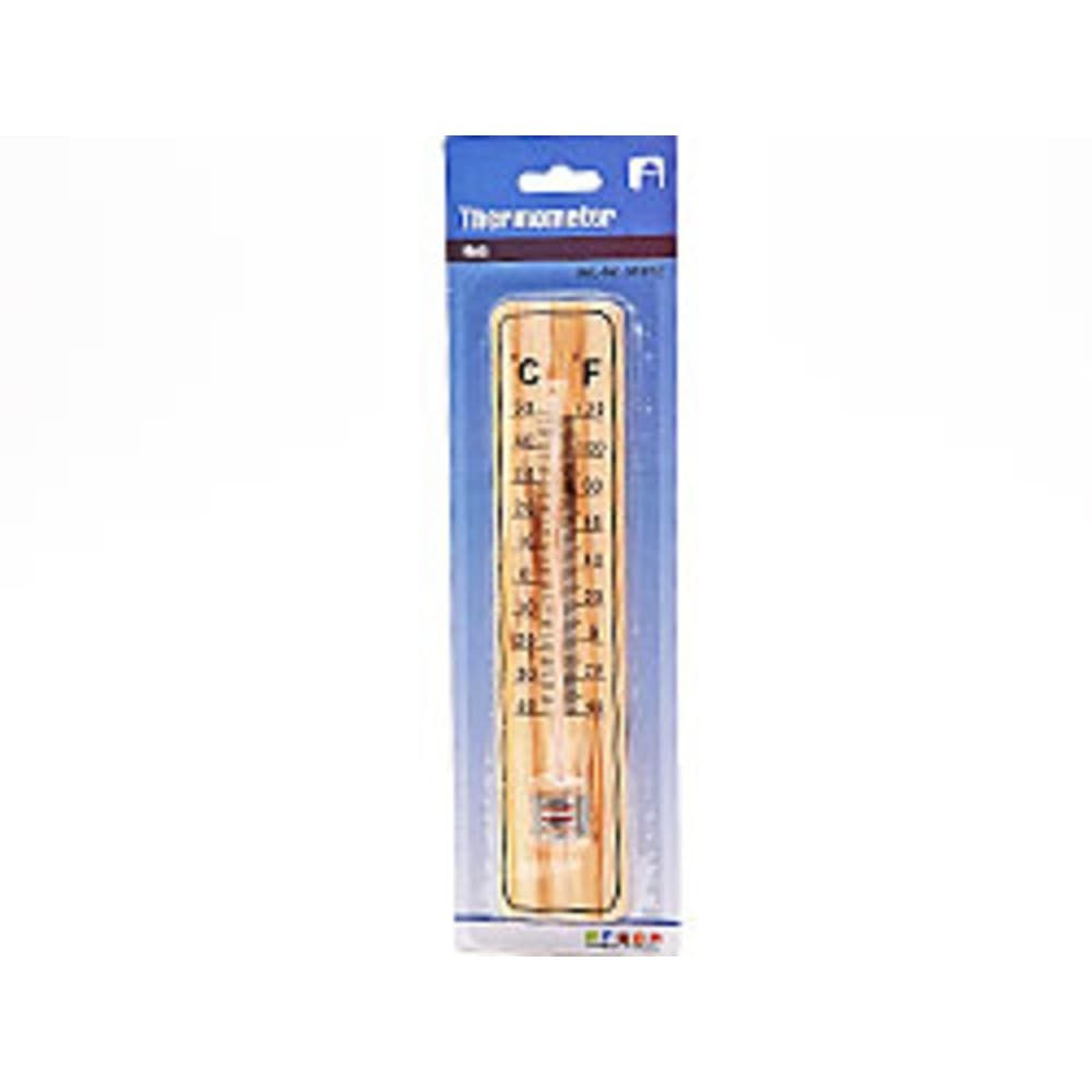 HundB Raumthermometer Holz Thermometer Wand 210x40mm Braun 1 Stück, Einzelartikel 1-tlg., Einzelartikel, Temperaturmesser Holzthermometer Temperaturanzeiger Temperaturgerät