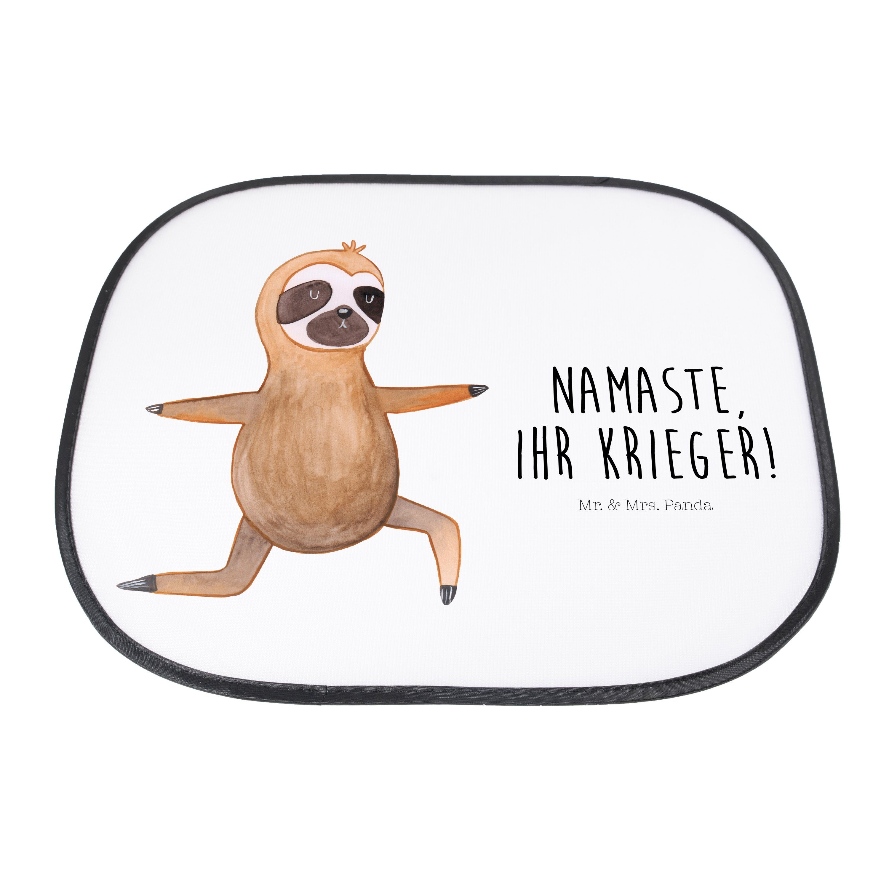 Yoga Faultier Sonnenschutz Panda, Mrs. Geschenk, Auto - - Deko, S, Seidenmatt Sonnenschutz, & Faultier Weiß Mr.