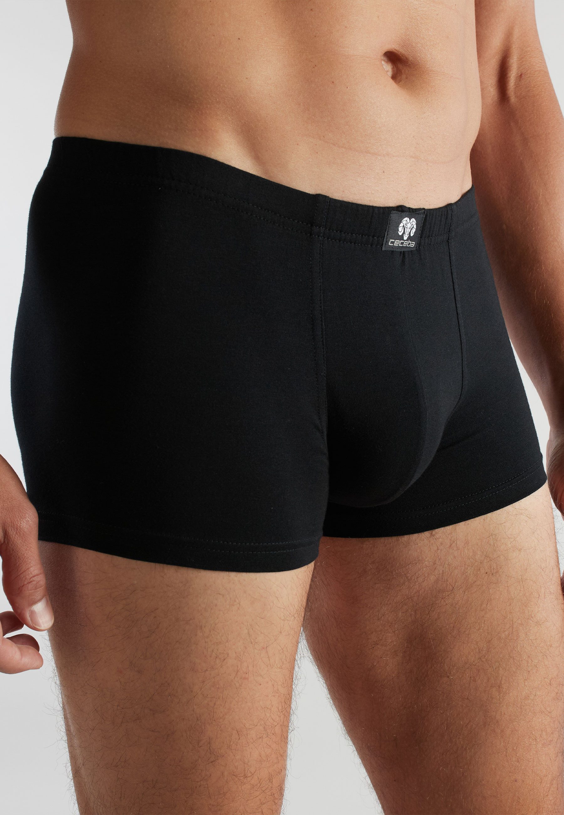 CECEBA Boxershorts CECEBA Herren Pants schwarz uni 10er Pack (10-St)