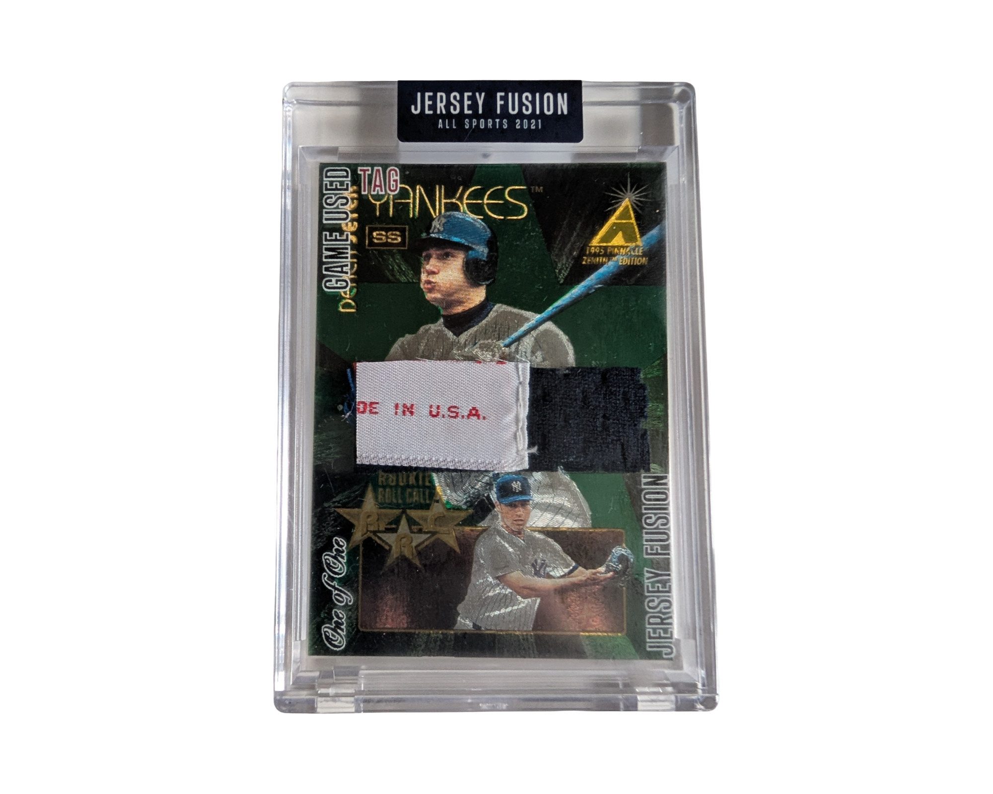 Jersey Fusion Sammelkarte Derek Jeter Jersey Fusion Game Used Trikot one of one 1994