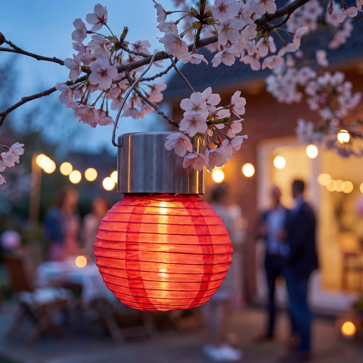 MARELIDA LED Lampion LED Solar Mini Gartenlampion D: 7cm Party Balkon Terrasse Laterne rot, LED Classic, kaltweiss (5300K bis 6000K)