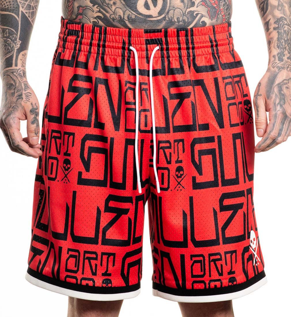 Sullen Clothing Trainingsshorts Meas Mesh Basketball Tattoo Schädel Kurze H günstig online kaufen