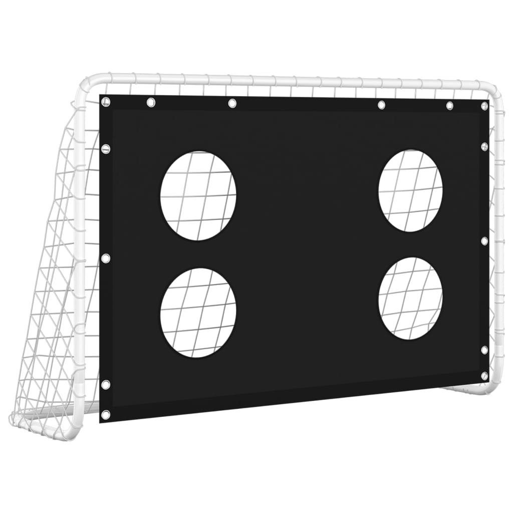 Fußballtor Fußballtor mit Torwand Stahl 184x61x122 cm