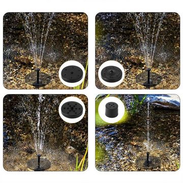 Vicbuy Gartenbrunnen, Solar Teichpumpe, Wasserpumpe, Springbrunnen, 6 Düsen