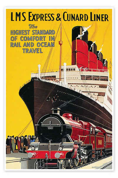 Posterlounge Poster Granger Collection, Lms Express & Cunard Liner, Illustration