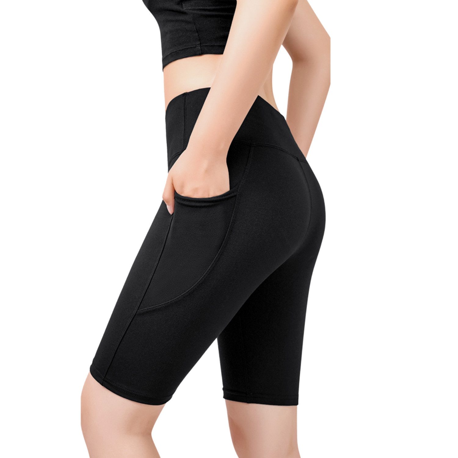 Frentree Leggings & Radlerhose kurz mit Taschen für Damen