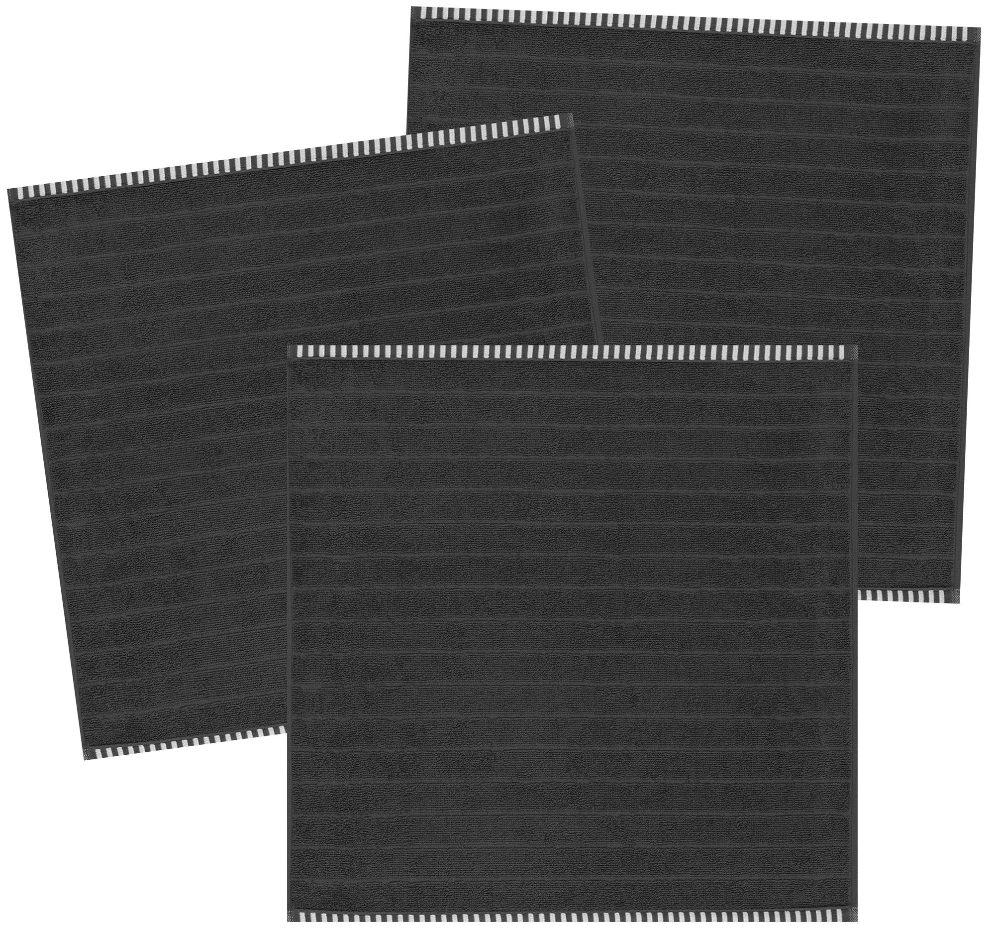 Kracht Geschirrtuch Standard, (3-tlg., 3-teilig), 3er Pack Frottee Küchenhandtücher (3 Stück) ca.50x50cm Baumwolle