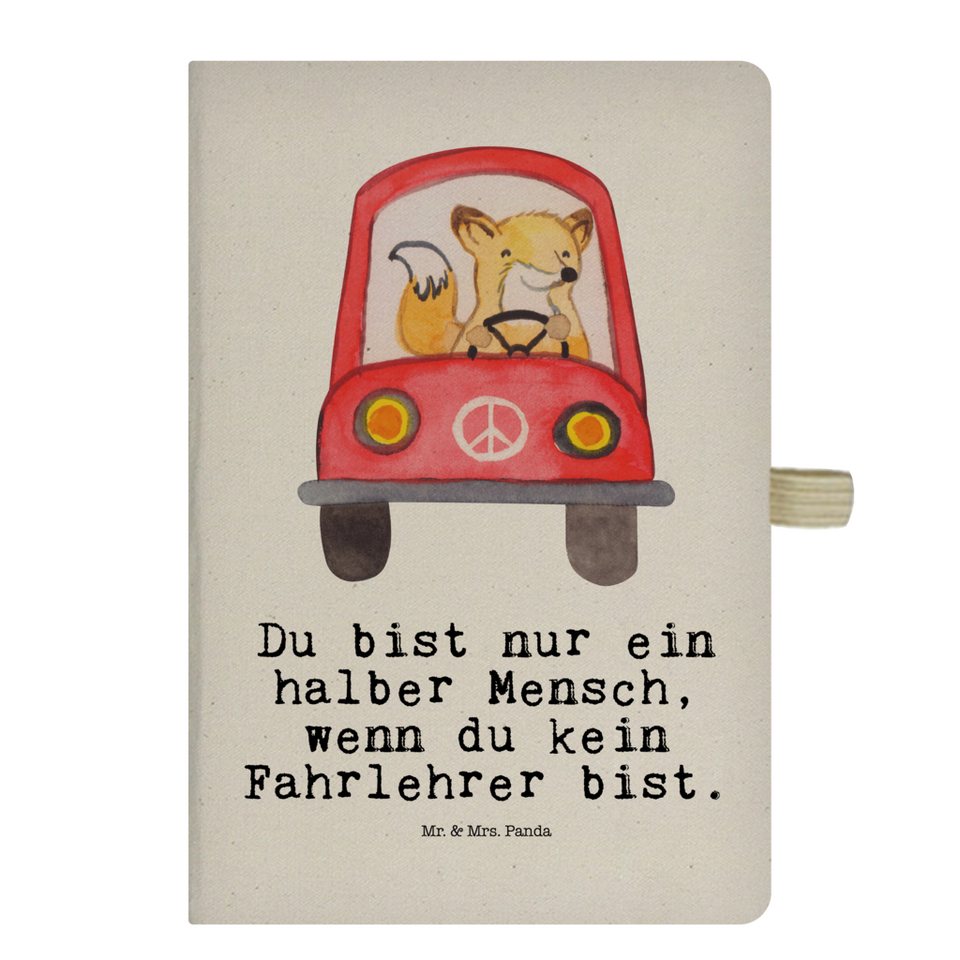 Mr. & Mrs. Panda Notizbuch Fahrlehrer mit Herz - Transparent