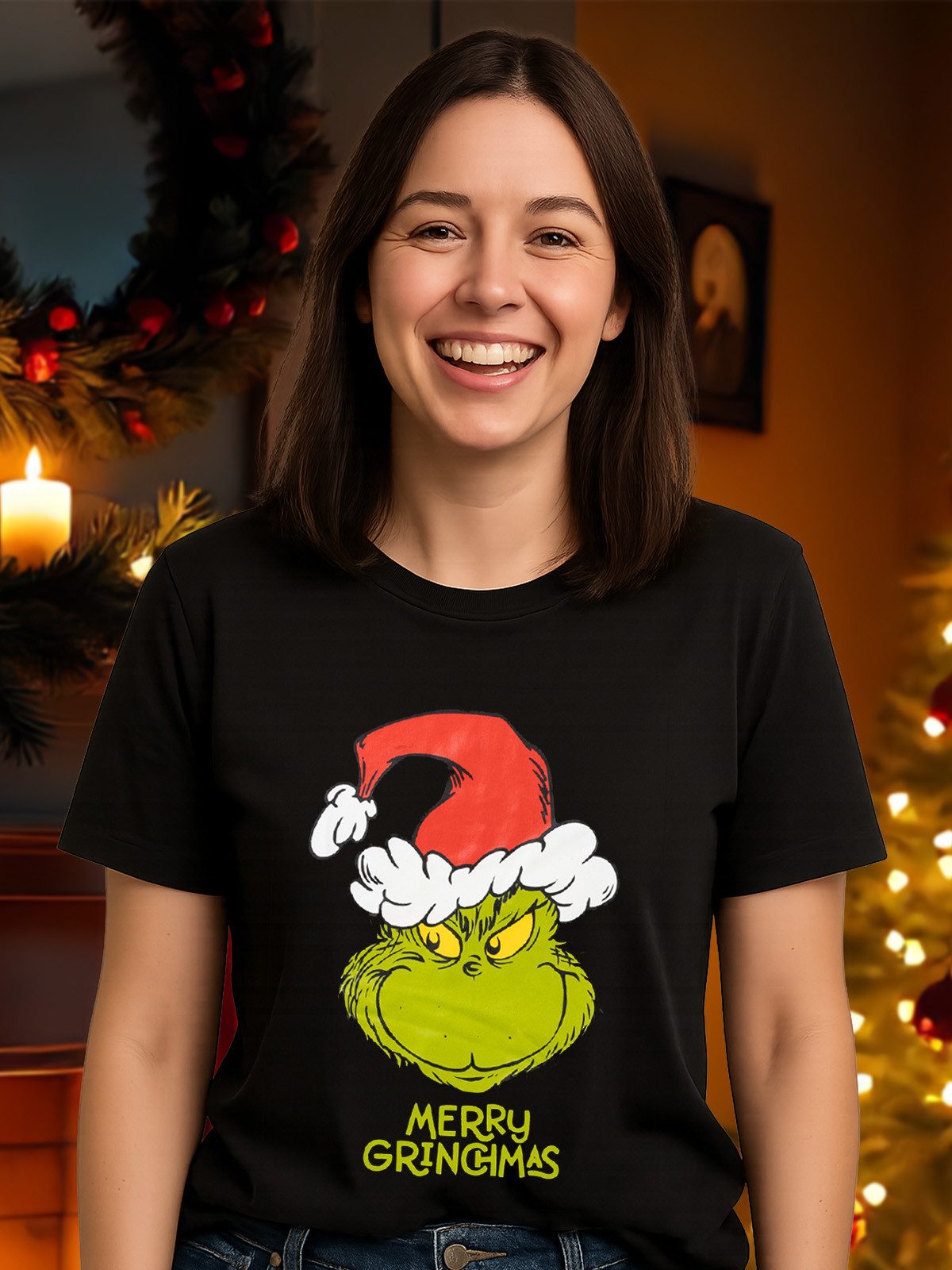 United Labels® T-Shirt The Grinch T-Shirt Oberteil Shirt Top Rundhals Kurzarm