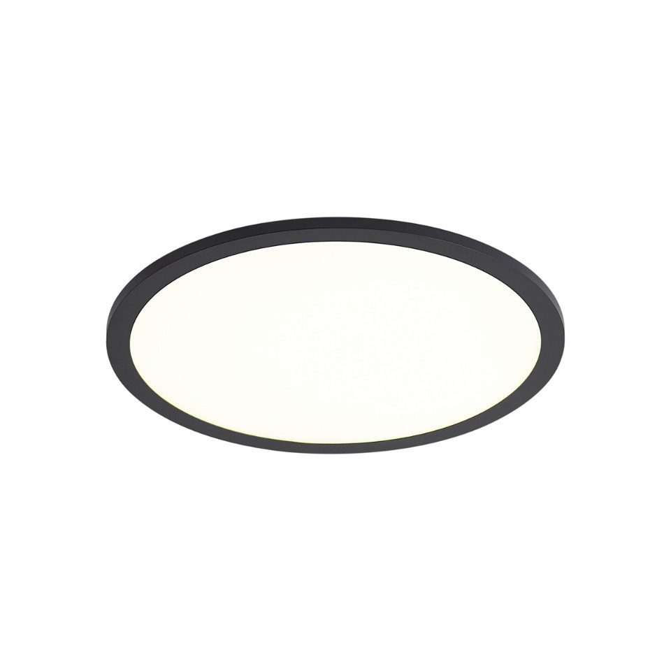 Qazqa Deckenleuchte Knob, Smarte Leuchte, LED fest integriert, Extra-Warmweiß, QAZQA Deckenleuchte, integrated, Schwarz, Kunststoff, Modern