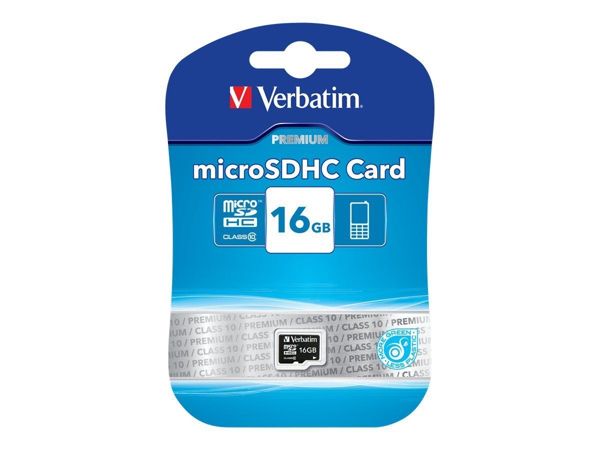 Verbatim microSD 16GB Verbatim Class 10 Micro SD-Karte
