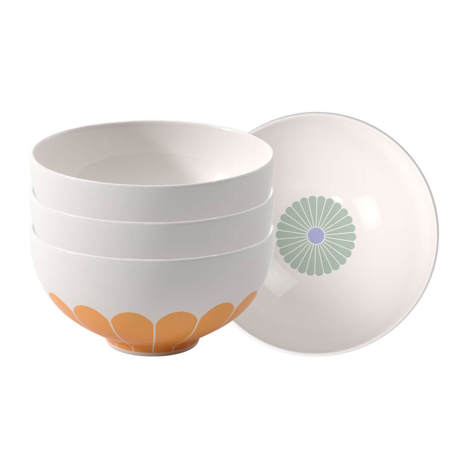 Villeroy & Boch Schale Fleur Couleur Dessertschalen ø 12,9 cm 4er Set, Porzellan, (4x Schale, 4-tlg)
