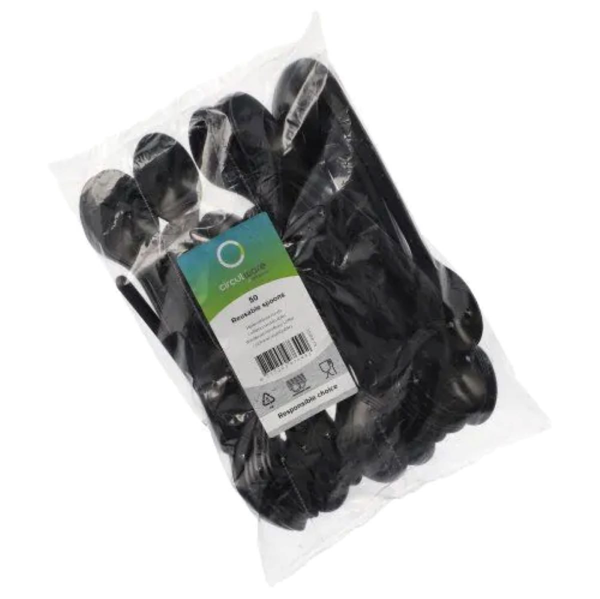 PAPSTAR GmbH Hängedekoration Mehrweg Löffel 18,5cm, 50 Stk. - Schwarz