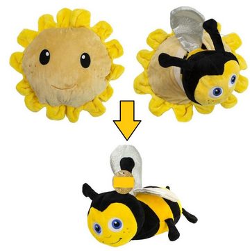 soma Kuscheltier Wende Kuscheltier Wende Plüschtier 30 cm Biene Blume gelb schwarz (1-St), Super weicher Plüsch Stofftier Kuscheltier für Kinder zum spielen