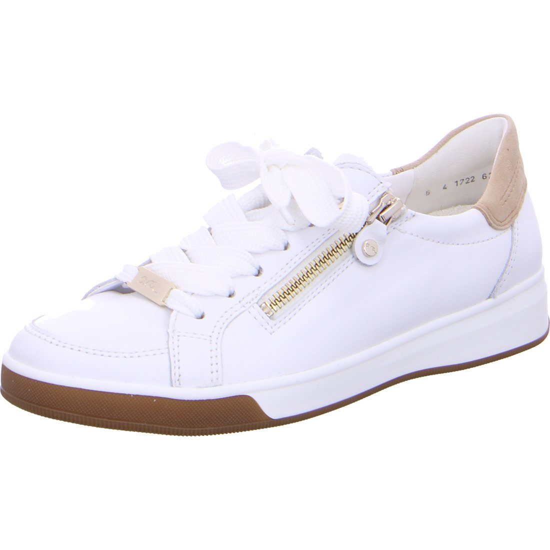 Rom Glattleder Ara Ara beige Schuhe, Damen Sneaker Sneaker - 045047