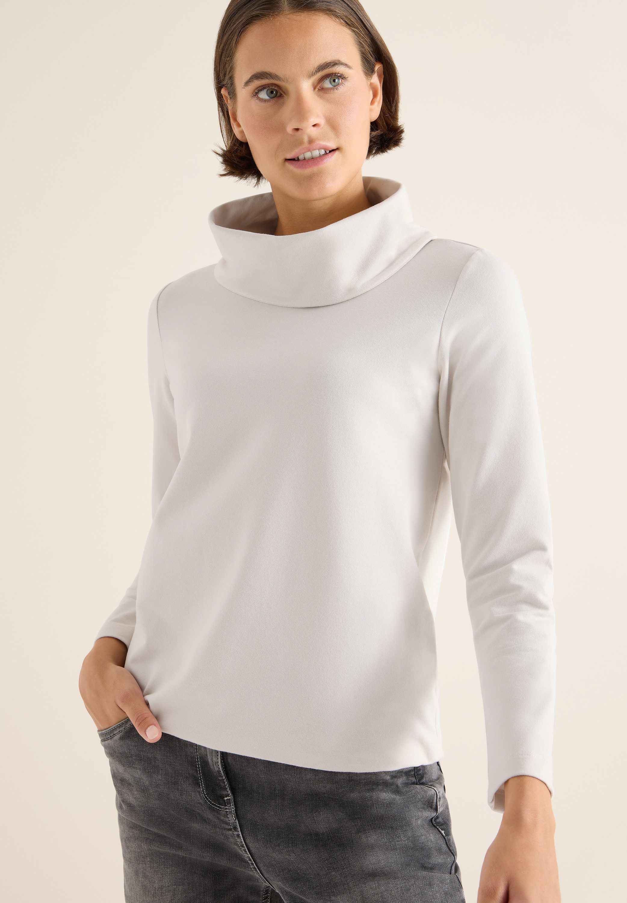 CECIL 3/4-Arm-Shirt mit großem Kragen günstig online kaufen