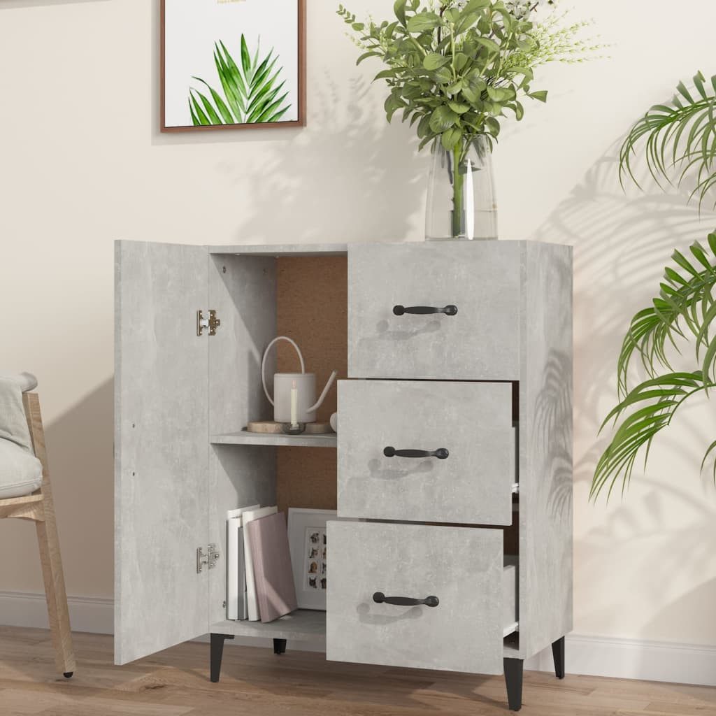 vidaXL Sideboard Sideboard Betongrau 69,5x34x90 cm günstig online kaufen
