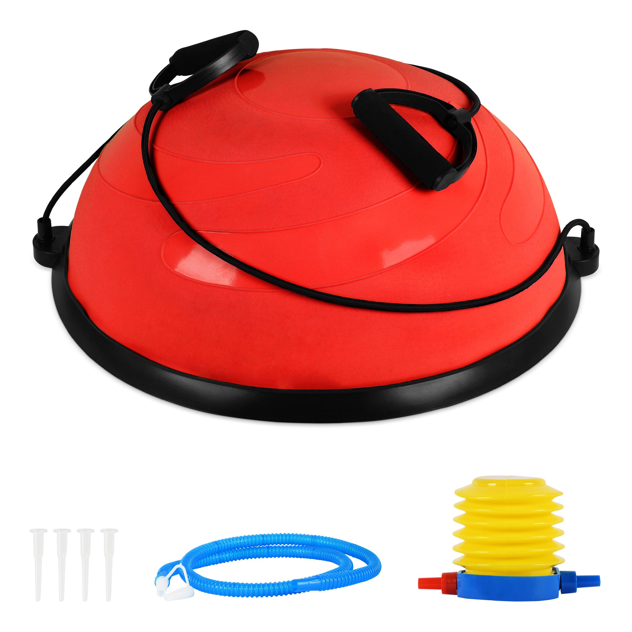 MSports® Stabilisations-Therapiegerät MSPORTS Balance Ball Trainer Premium Gymnastikball + Expander & Pumpe