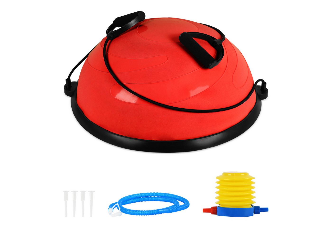 MSports® Stabilisations-Therapiegerät MSPORTS Balance Ball Trainer Premium Gymnastikball + Expander & Pumpe