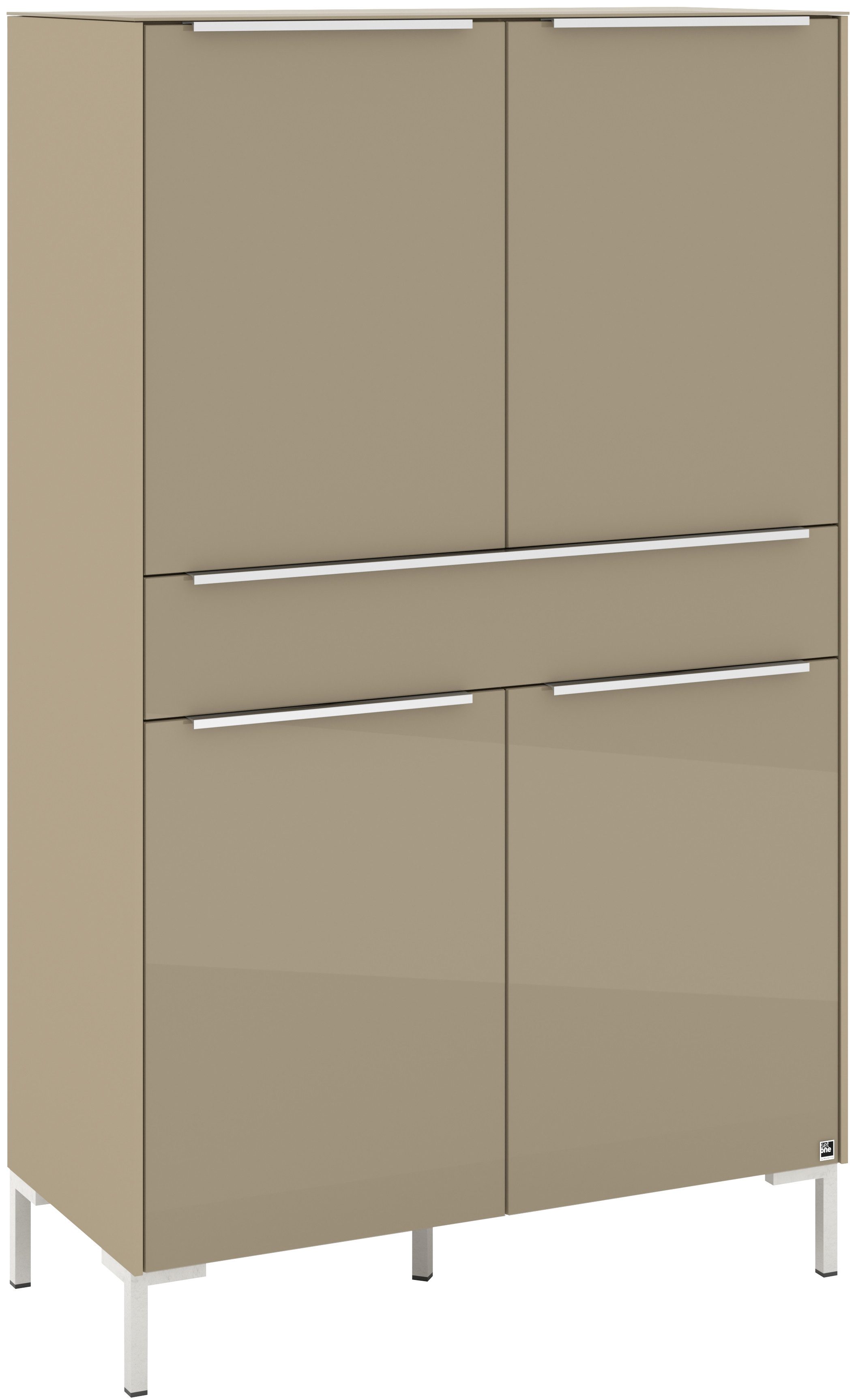 set one by Musterring Highboard Reno (1 St), Mit Winkelfuß in diversen Farben, 154 cm Höhe & Farbauswahl
