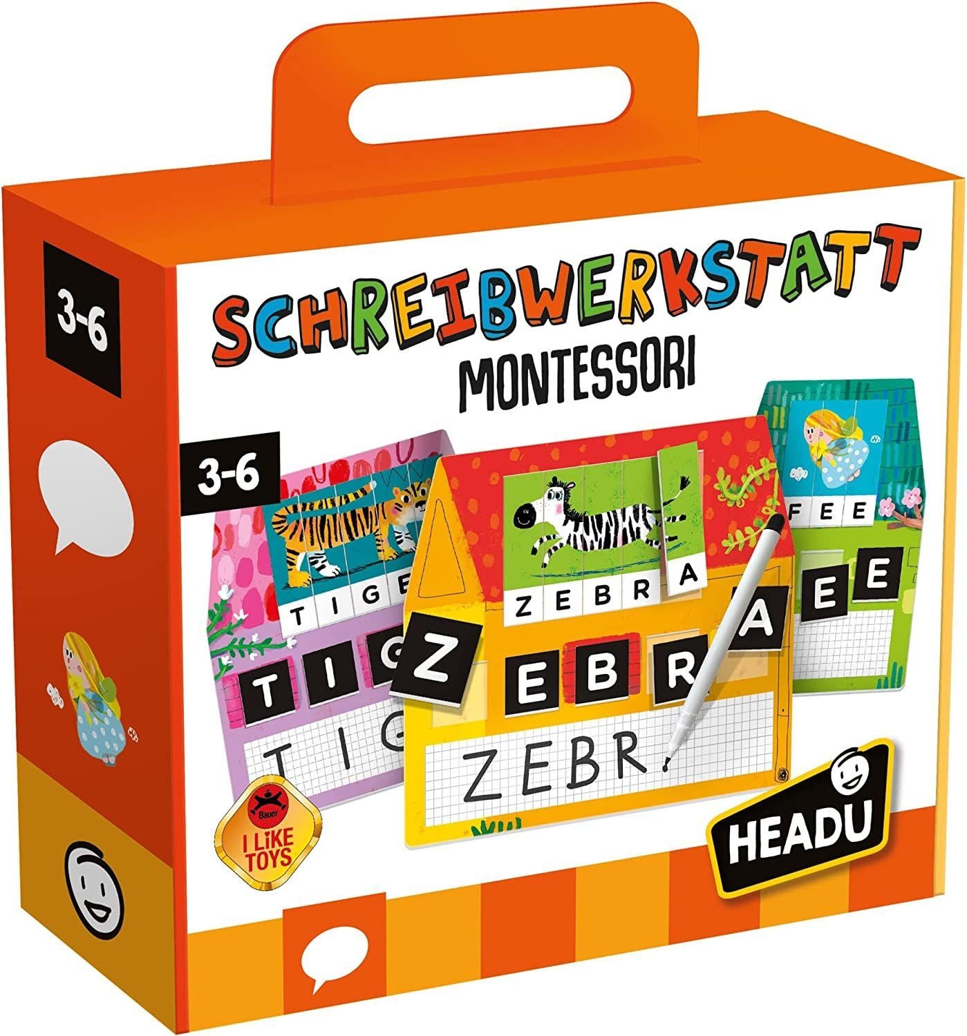Spiel HEADU Montessori Schreibwerkstatt 3-6 Jahre