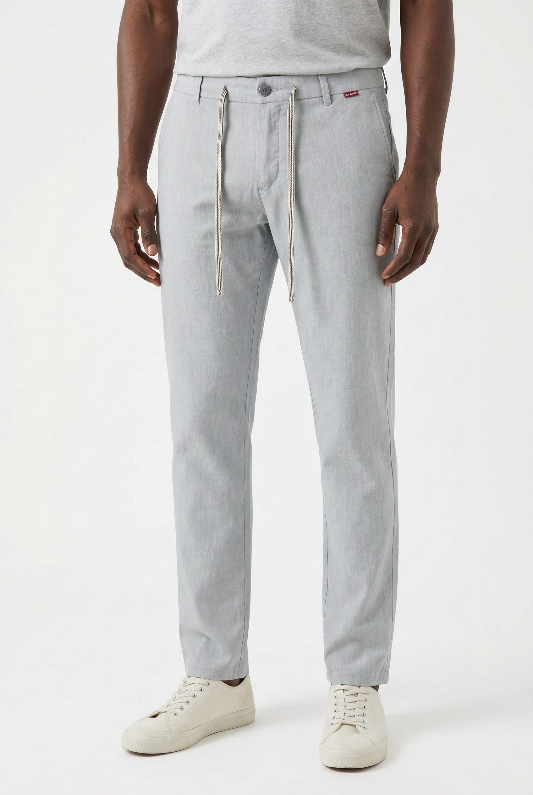MAC Chinohose Lennox Sport Leinenstruktur
