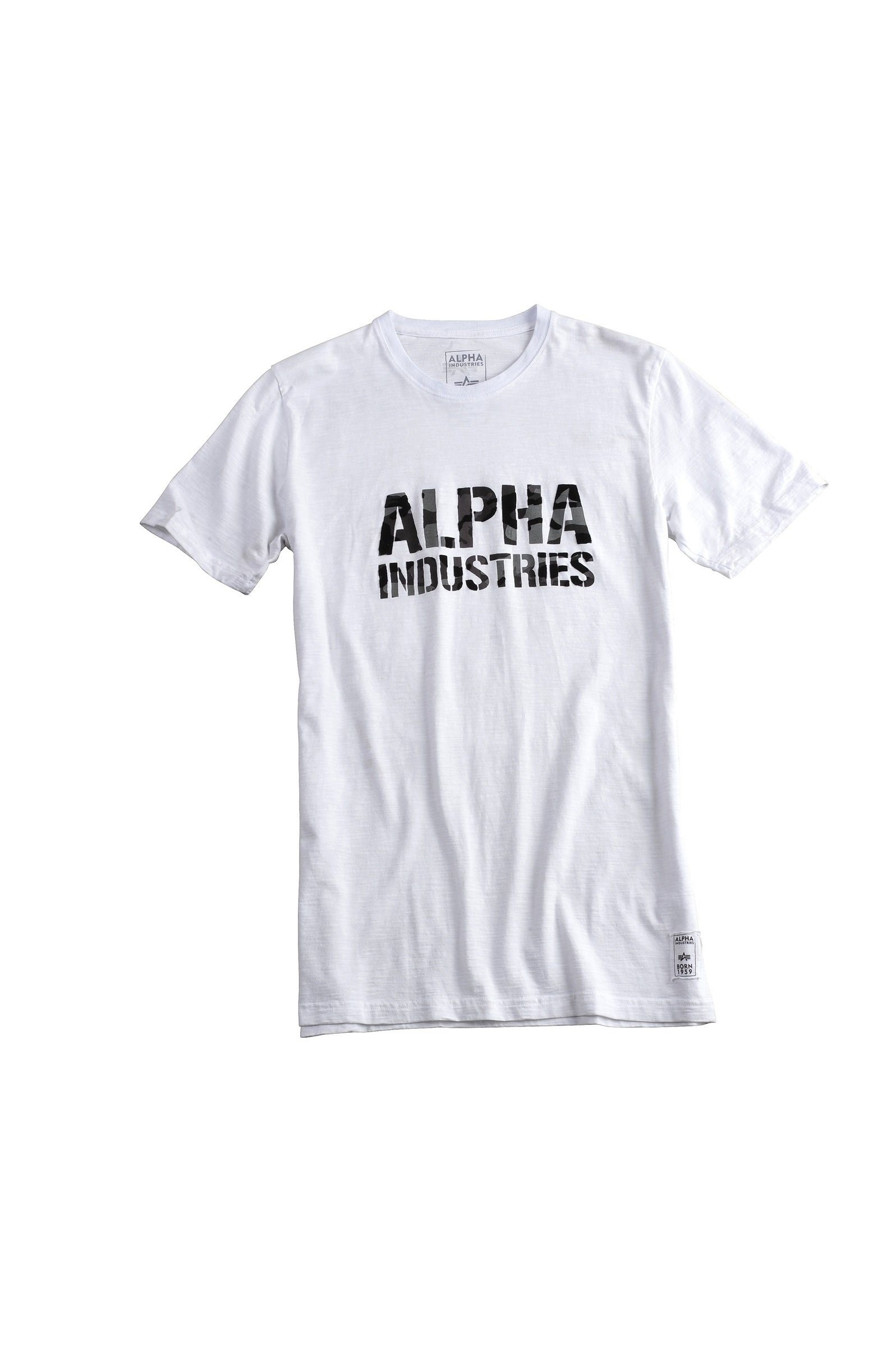 Alpha Industries T-Shirt Alpha Industries T-Shirt Camo Print T Adult white