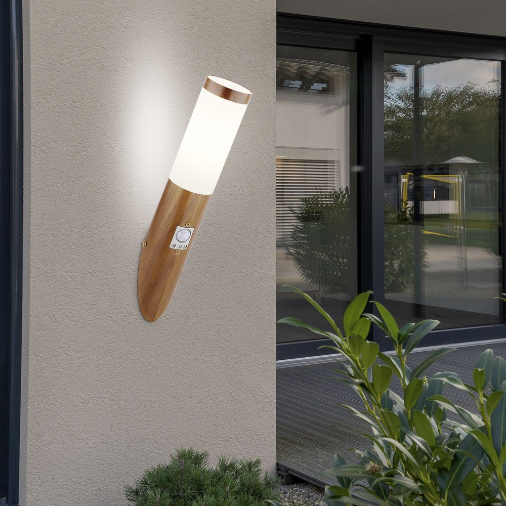 etc-shop Außen-Wandleuchte, Fackelleuchte Außenleuchte nicht inklusive, Wandlampe Leuchtmittel mit