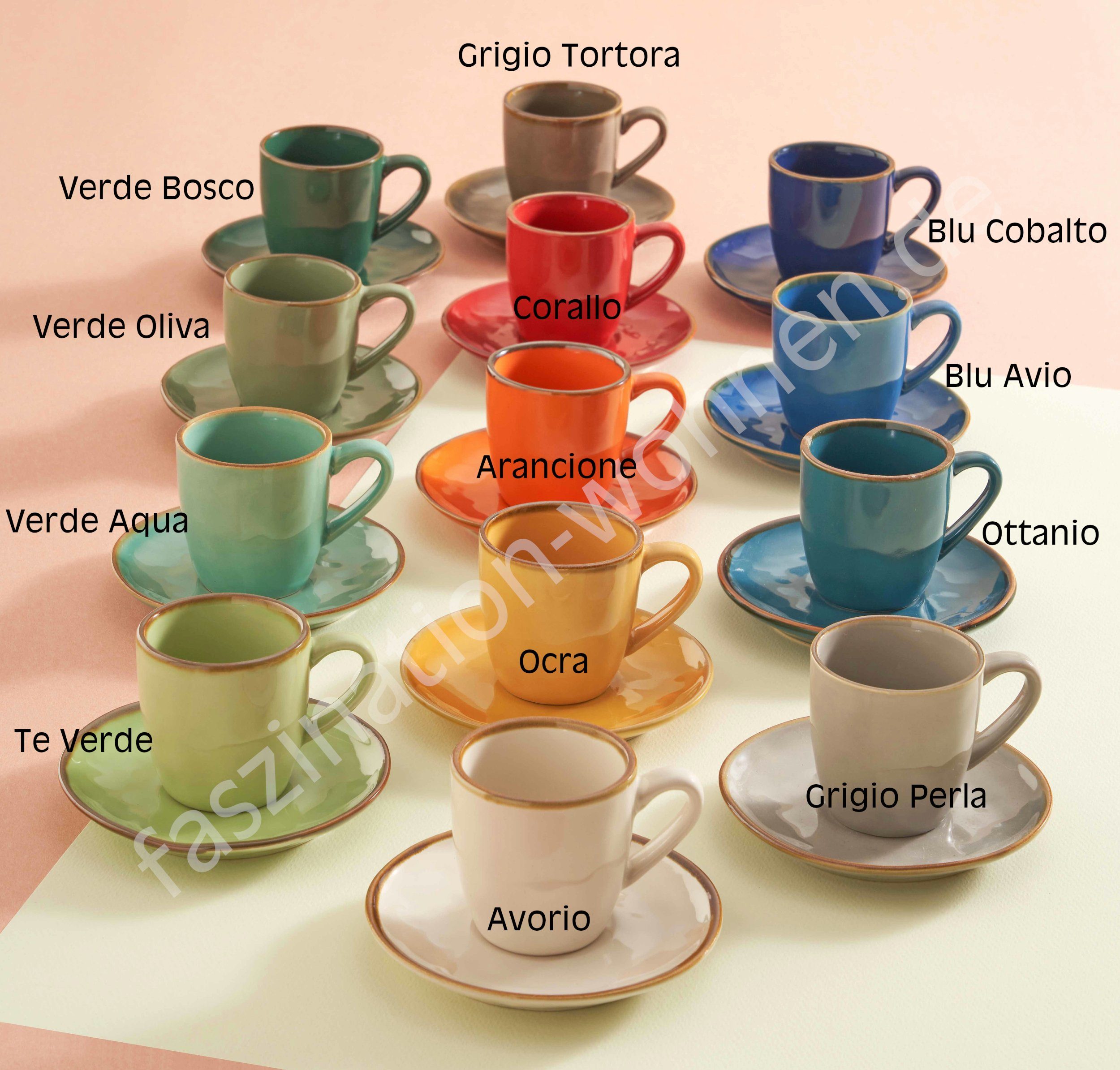 Rose & Tulpani Tasse Frühstückstasse große Tasse 420 ml Concerto Ocra Gelb, Steingut, Ofenfest, Handgefertigt