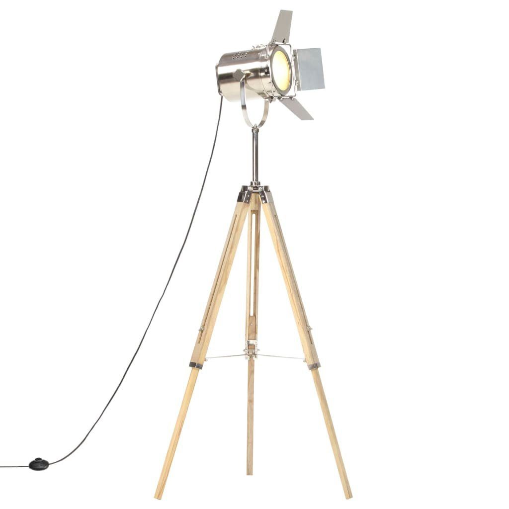 vidaXL Deckenleuchte Stehleuchte Dreibein Massivholz 140 cm