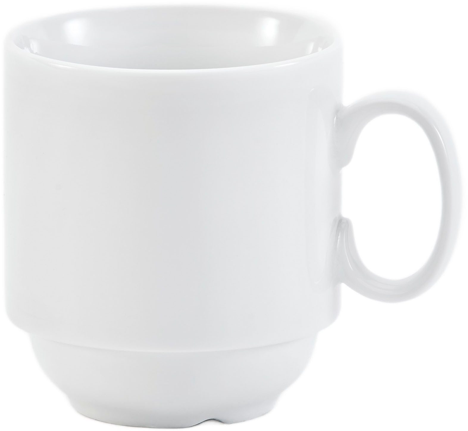 van Well Becher Trend, 6-tlg., Porzellan, spülmaschinenfest, mikrowellengeeignet, stapelbar, 0,25 L, 6-teilig