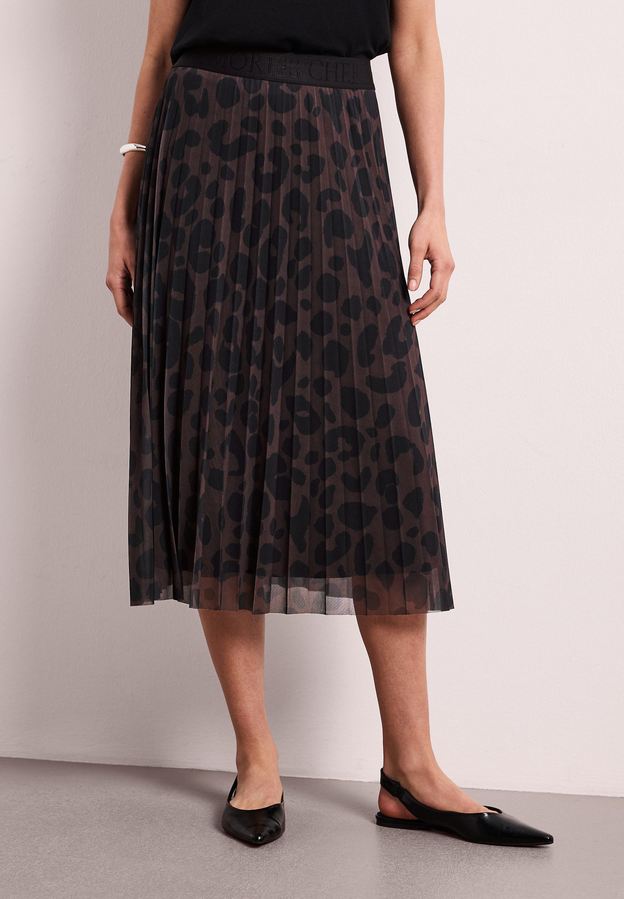 STREET ONE Plisseerock mit Mesh