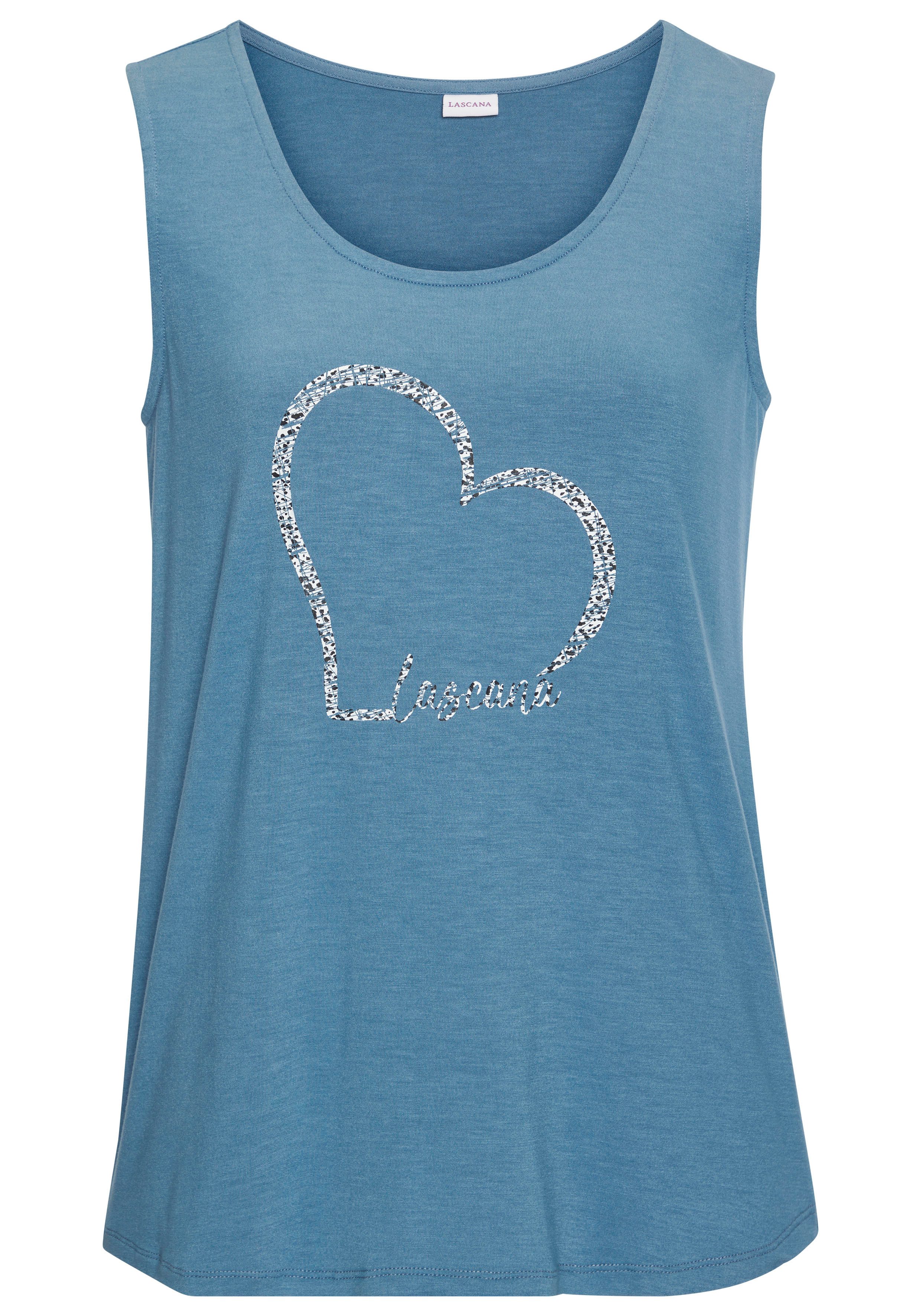 LASCANA Trägertop mit Lascana Herz Print aus weichem Viskose-Stretch. € 24,99, (€ 24,99 pro 1 Stk).