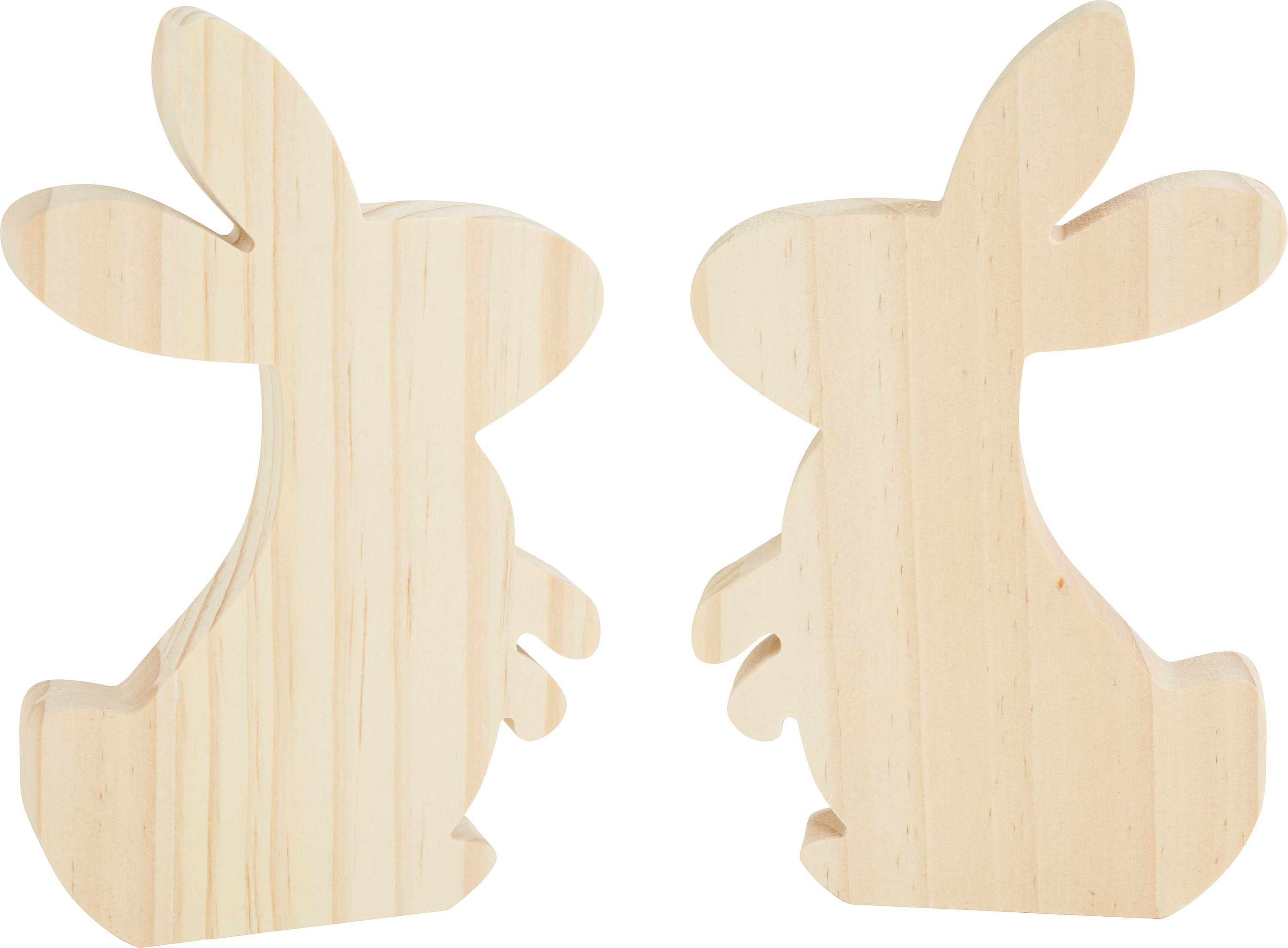 VBS Dekofigur Holz-Hasen (2 St), Kiefernholz günstig online kaufen