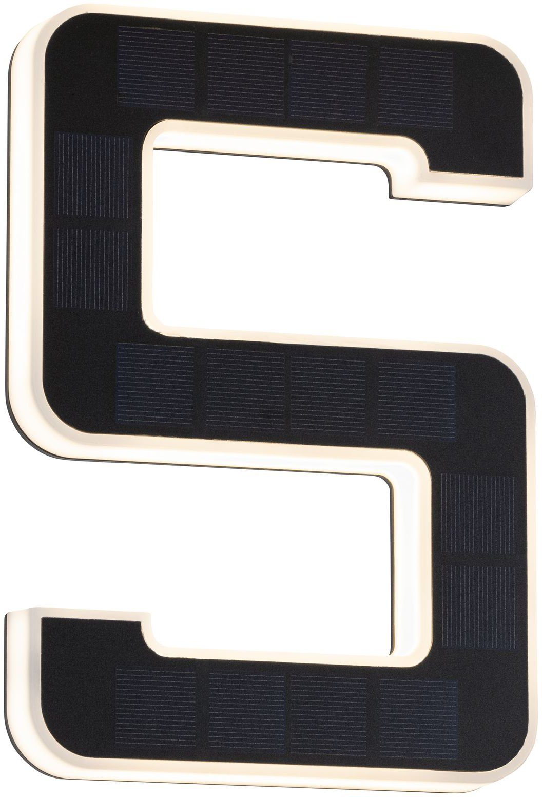 Paulmann LED Außen-Wandleuchte Solar Hausnummer, LED fest integriert, Warmweiß, LED-Modul, Hausnummern, Buchstaben wählbar, Akku wechselbar – Bild 5 von 5