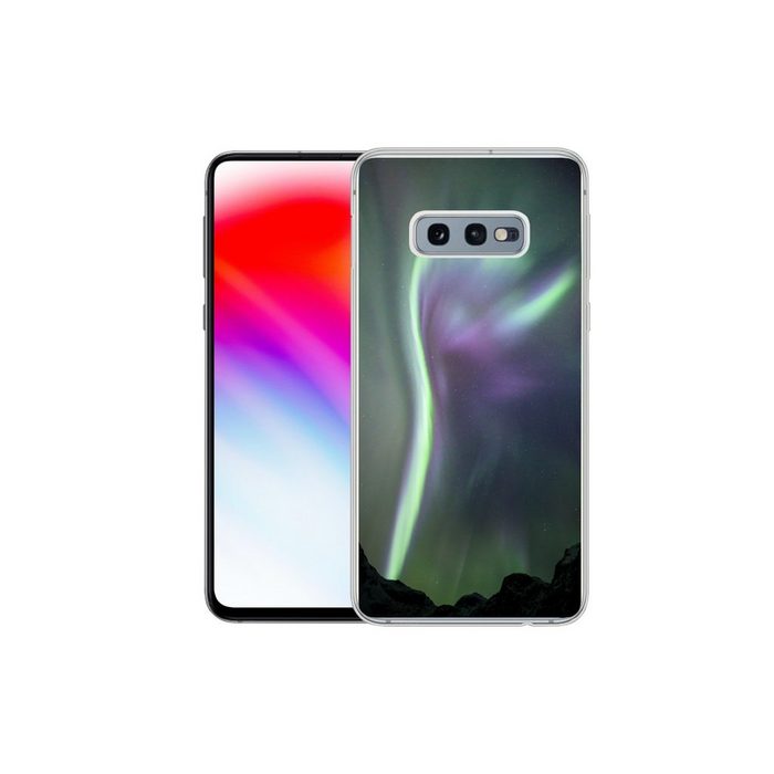 MuchoWow Handyhülle Aurora - Berg - Grün Phone Case Handyhülle Samsung Galaxy S10e Silikon Schutzhülle VZ10931