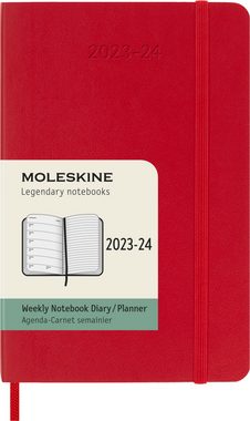 MOLESKINE Buchkalender, 18 Monate Wochen Notizkalender 2023/24, A6, 1 Wo = 1 Seite