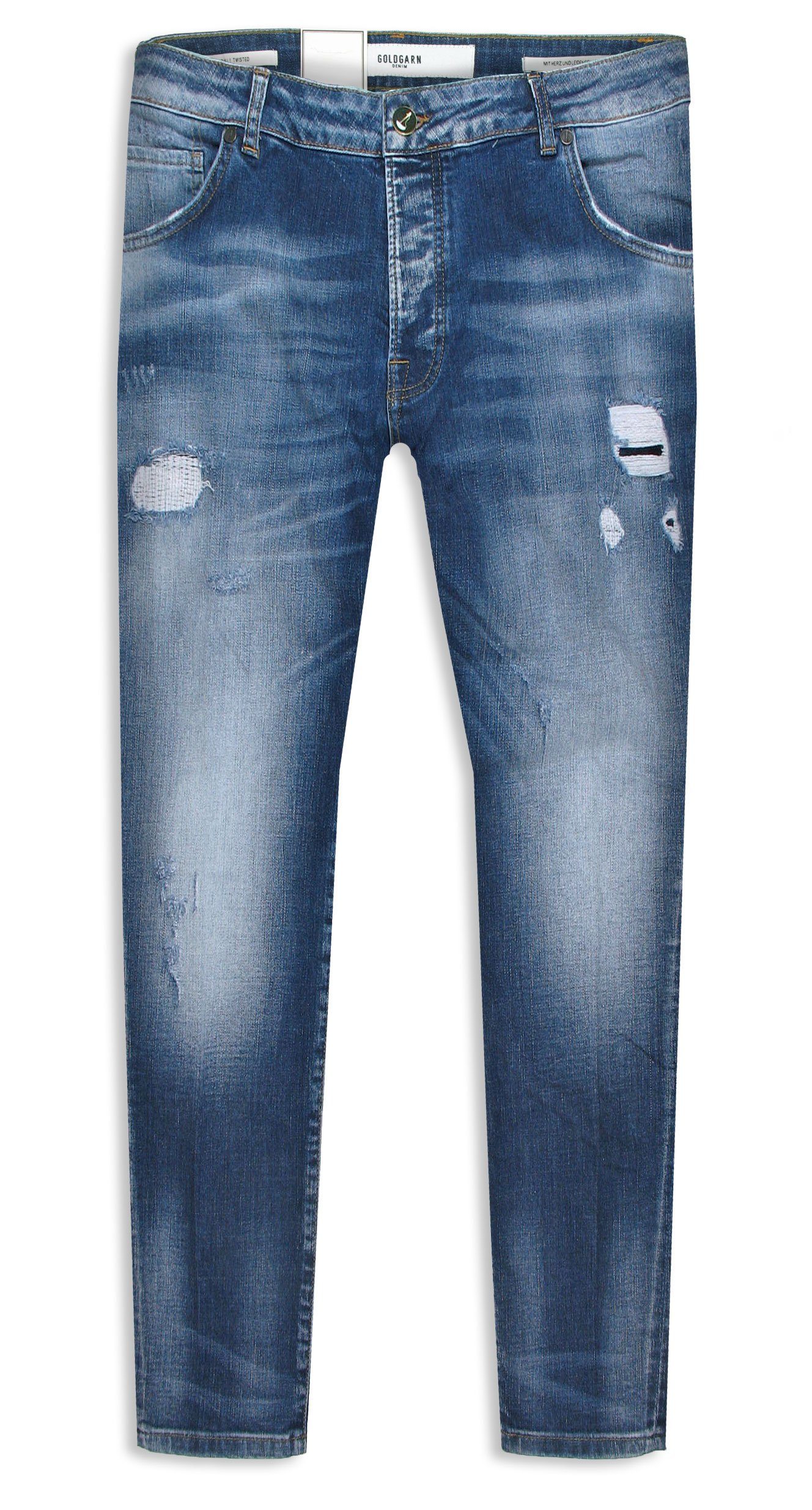5-Pocket-Jeans Herren NECKARAU Skinny Cropped